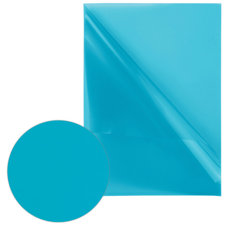 Папка-уголок BRAUBERG, синяя, 0,10 мм, 223964 - Папки-уголки пластиковые