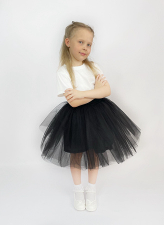 Юбка нарядная из фатина черная - Юбки