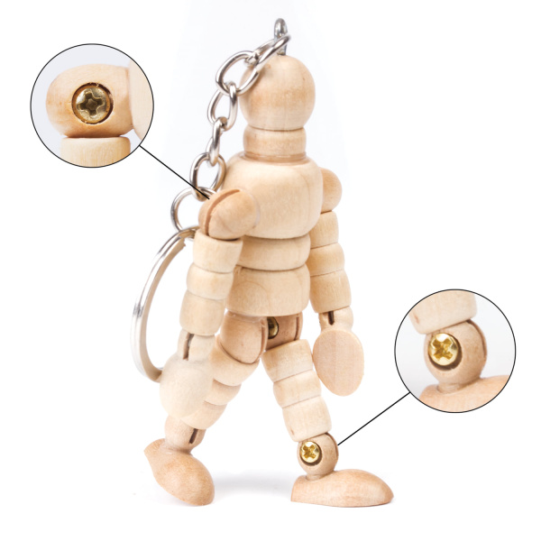 Брелок для ключей "Манекен человека" BRAUBERG ART CLASSIC, дерево, высота 7 см., 191295 - Инструменты для художественно-живописных работ