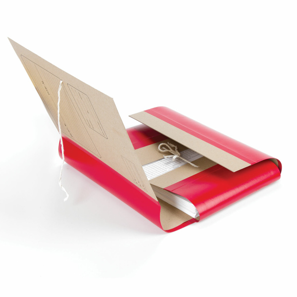 Папка для бумаг архивная А4 (225х310 мм), 120 мм, 4 завязки, крафт, корешок - бумвинил, 123204 - Папки картонные с завязками