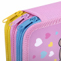 Пенал ПИФАГОР, 3 отделения, ламинированный картон, 19х11 см, "Bear Hugs", 271544 - Пеналы каркасные