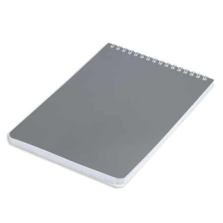Блокнот А5 146х205 мм, 60 л., гребень, перфорация на отрыв, лакированный, BRAUBERG, "Серебро", 111273 - Блокноты