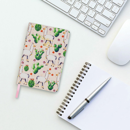 Блокнот МАЛЫЙ ФОРМАТ (100х150 мм) А6, BRAUBERG VISTA "Positive lama", под кожу, твердый, срез фольга, 80 л., 112098 - Бизнес-блокноты и бизнес-тетради