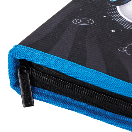 Пенал BRAUBERG, 1 отделение, полиэстер, 21х14 см, "Moon", 270305 - Пеналы каркасные