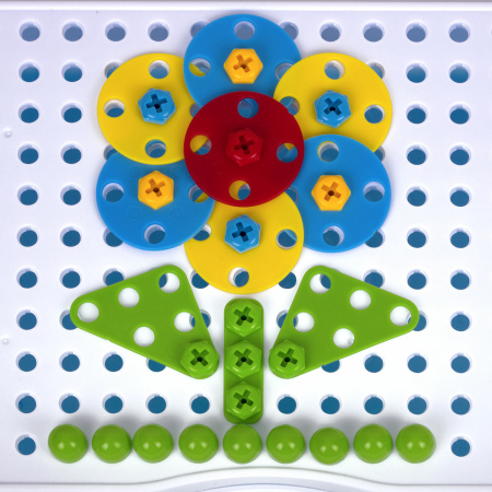 Конструктор с шуруповертом РАЗВИВАЮЩИЙ 247 деталей, BRAUBERG KIDS, 665204 - Конструкторы