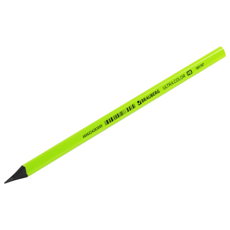 Карандаш чернографитный BRAUBERG "ULTRA COLOR", 1 шт., HB, пластиковый, 181707 - Карандаши чернографитные