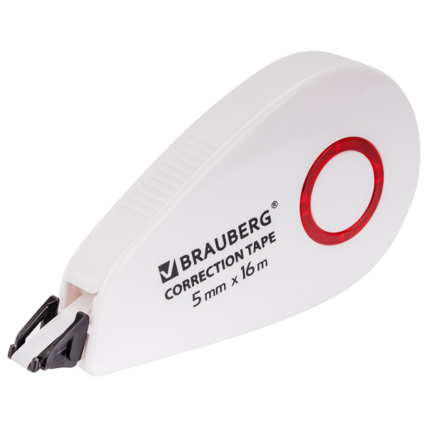 Корректирующая лента BRAUBERG SUPER, 5 мм х 16 м, корпус белый, блистер, 229061 - Корректирующие ленты