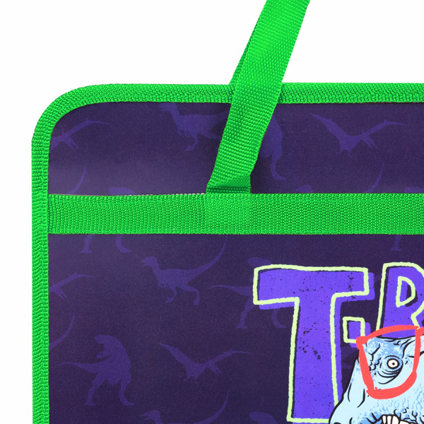 Папка на молнии с ручками BRAUBERG А4, 1 отделение, пластик, 80 мм, "KING REX", 271466 - Папки-сумки с ручками