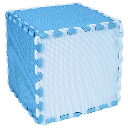 Коврик-пазл напольный 0,9х0,9 м, мягкий, синий, 9 элементов 30х30 см, толщина 1 см, ЮНЛАНДИЯ, 664662 - Игрушки развивающие