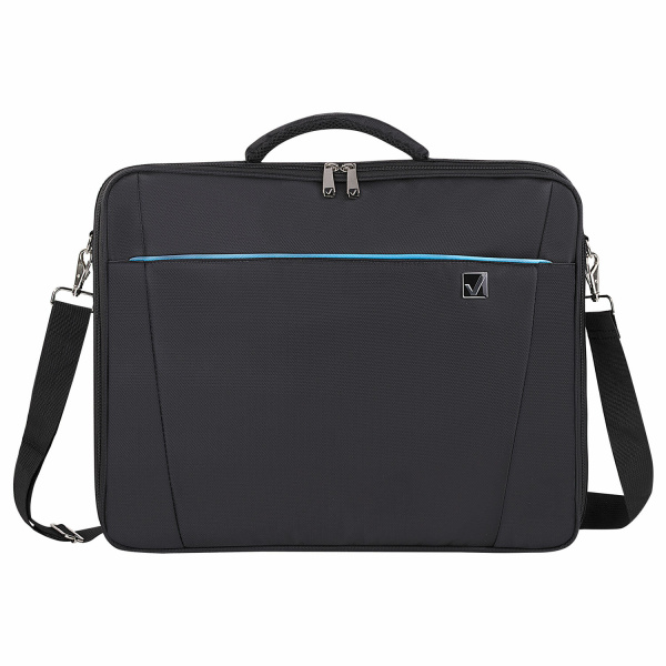 Сумка-портфель BRAUBERG с отделением для ноутбука 17,3", "Sidney", откидная крышка, черная, 44х34х6 см, 240449 - Сумки деловые с отделением для ноутбука и планшета