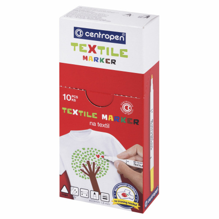 Маркер для ткани ЧЕРНЫЙ CENTROPEN "Textile Marker", круглый наконечник, 1,8 мм, 2739, 5 2739 9212 - Маркеры для хобби