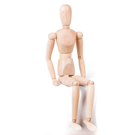 Манекен человека художественный BRAUBERG ART CLASSIC, мужской, дерево, высота 51 см., 191291 - Манекены