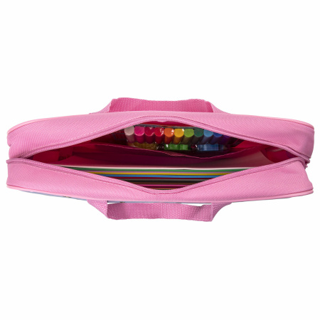 Папка на молнии с ручками BRAUBERG А4, 1 отделение, полиэстер, 80 мм, "Funny panda", 271127 - Папки-сумки с ручками