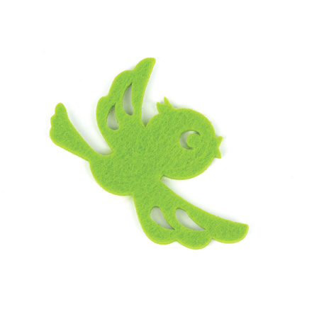 Наклейки из фетра "Птички", 5 шт., одноцветные, ассорти, ОСТРОВ СОКРОВИЩ, 661491 - Наклейки для творчества