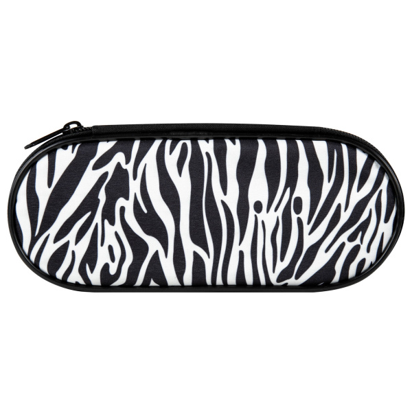 Пенал-футляр BRAUBERG, 1 отделение, органайзер, полиэстер, 22x9x5 см, "Zebra", 271584 - Пеналы мягкие