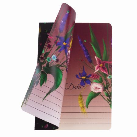 Тетрадь 40 л. в клетку обложка SoftTouch, фольга, бежевая бум. 70 г/м2, сшивка, А5 (147х210 мм), FLOWERS, BRAUBERG, 403773 - Тетради 40-48 листов