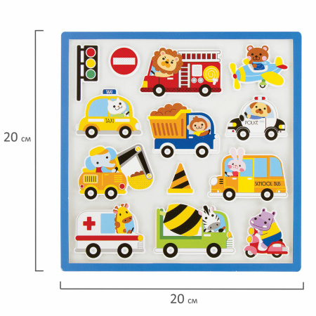 Наклейки обучающие тематические из EVA "Транспорт", 20х40 см, многоразовые, ЮНЛАНДИЯ, 663773 - Наклейки