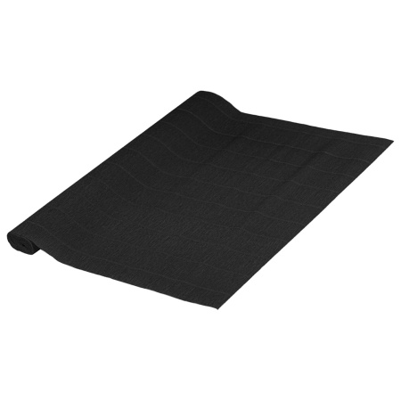 Бумага гофрированная/креповая (ИТАЛИЯ) 140 г/м2, 50х250 см, черная (902), BRAUBERG FIORE, 112597 - Цветная бумага