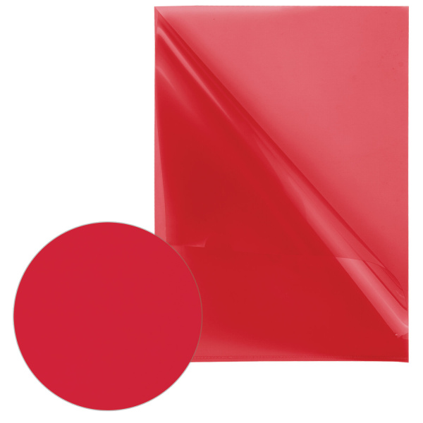 Папка-уголок BRAUBERG, красная 0,10 мм, 223967 - Папки-уголки пластиковые