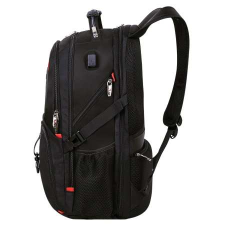 Рюкзак GERMANIUM UPGRADE Max, 3 отделения, отделение для ноутбука, USB-порт, UP-5, черный, 49х34х24 см, 271669 - Рюкзаки с отделением для ноутбука