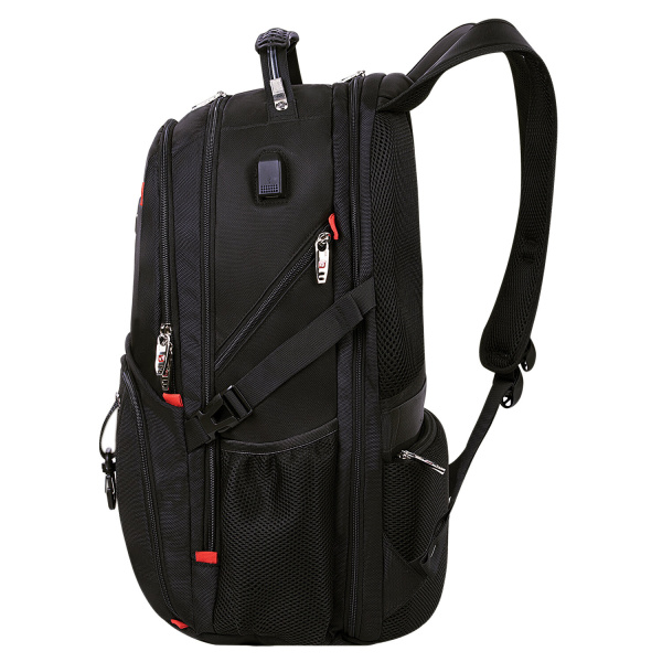 Рюкзак GERMANIUM UPGRADE Max, 3 отделения, отделение для ноутбука, USB-порт, UP-5, черный, 49х34х24 см, 271669 - Рюкзаки с отделением для ноутбука