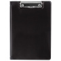 Папка-планшет МАЛЫЙ ФОРМАТ (180х255 мм) А5, BRAUBERG, с прижимом и крышкой, картон/ПВХ, черная, 227980 - Планшеты и клипборды