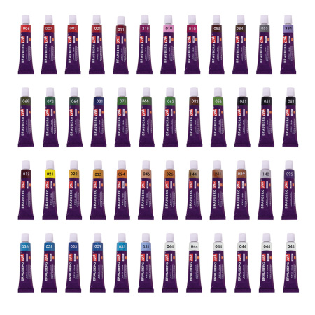 Краски акриловые художественные, НАБОР 48 штук, 41 цвет по 12 мл, в тубах, BRAUBERG ART DEBUT, 192295 - Акриловые краски художественные в наборах