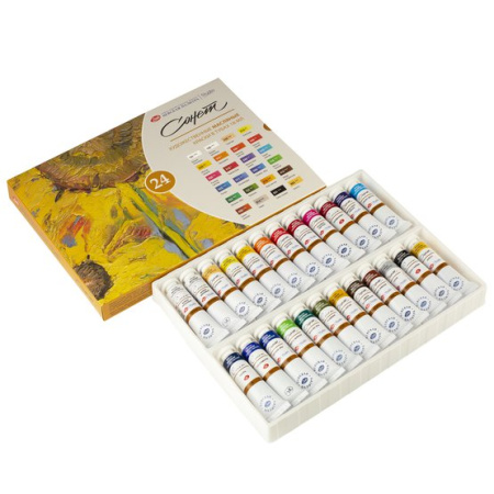 Набор масляных красок "Сонет " картонная упаковка 24 шт х 18 мл - Масляные краски художественные в наборах