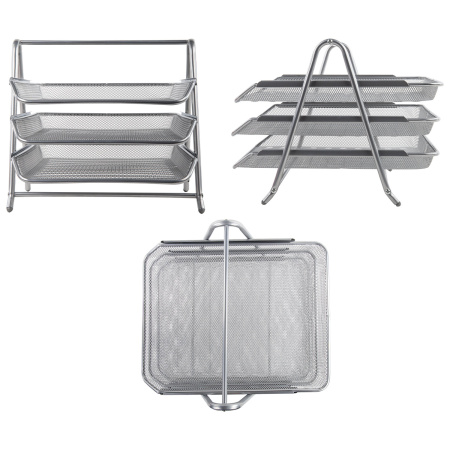 Настольный набор BRAUBERG "Germanium", 6 предметов, серебро, металл, 237986 - Настольные наборы из металла