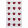 Стразы самоклеящиеся "СЕРДЦА", 12 мм, 15 штук, малиновые, на подложке, ОСТРОВ СОКРОВИЩ, 662234 - Стразы для творчества