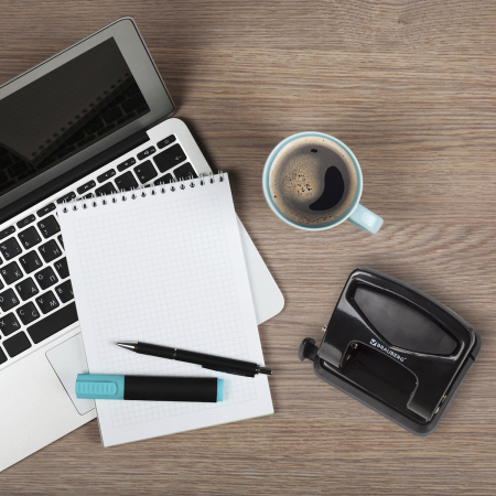 Дырокол металлический BRAUBERG "PN-150M", до 35 листов, черный, 227788 - Дыроколы настольные