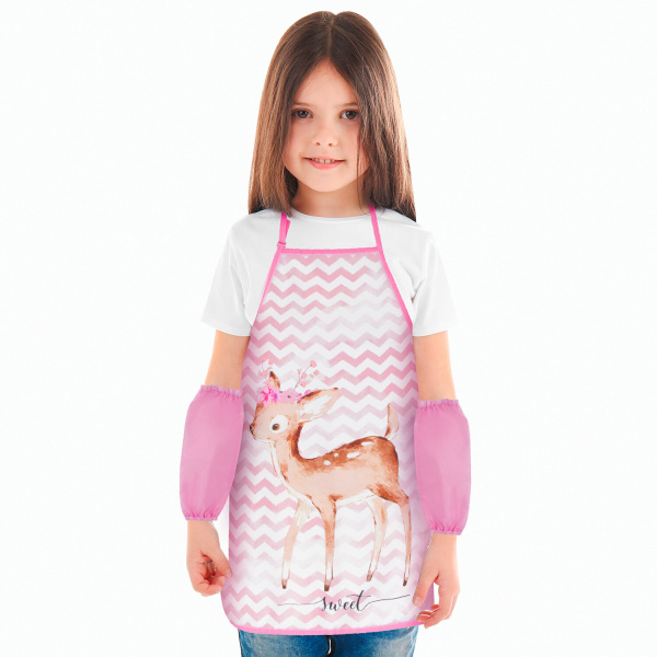 Фартук с нарукавниками ЮНЛАНДИЯ, 45x54 см, "Baby Deer", 270383 - Аксессуары для рисования