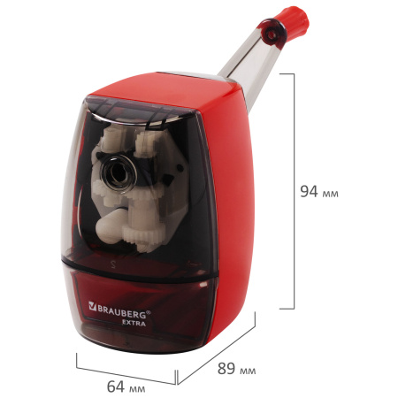 Точилка механическая BRAUBERG "EXTRA", держатель-захват для карандаша, крепление к столу, 229607 - Точилки механические