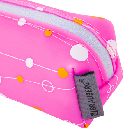 Пенал-косметичка BRAUBERG прямоугольный, мягкий, "Meow", 21х5х5 см, 229251 - Пеналы мягкие