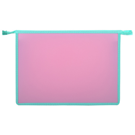 Папка для тетрадей ЮНЛАНДИЯ А4, 1 отделение, картон/пластик, блестки, на молнии, "Trendsetter", 271443 - Папки для тетрадей и уроков труда