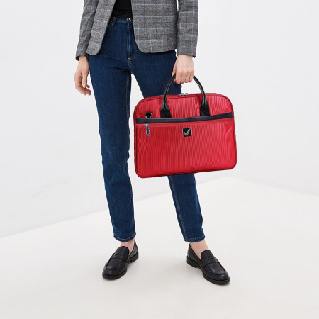 Сумка-портфель BRAUBERG с отделением для ноутбука 15,6", "Dialog", 3 кармана, красная, 40х30х7 см, 240462 - Сумки деловые с отделением для ноутбука и планшета