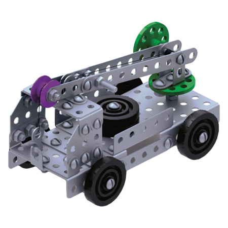 Конструктор металлический ЮНЛАНДИЯ "Для уроков труда №6", развивающий, 146 элементов, 104684 - Конструкторы