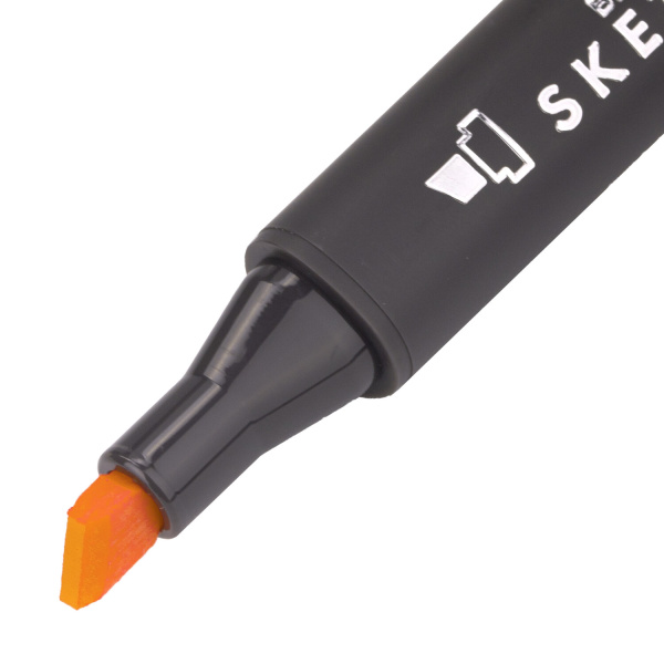 Маркер для скетчинга двусторонний 1 мм - 6 мм BRAUBERG ART CLASSIC, НЕАПОЛИТАНСКИЙ ОРАНЖЕВЫЙ (Y503), 151858 - Скетчмаркеры поштучно