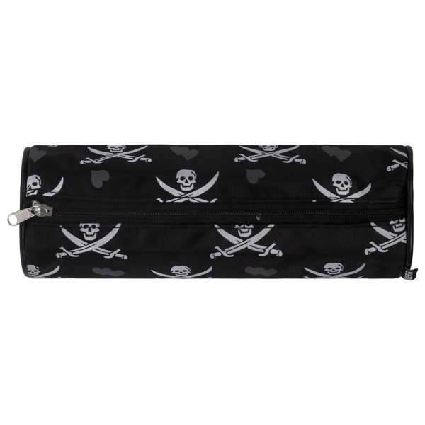 Пенал-косметичка BRAUBERG для учеников начальной школы, черный, "Пираты", 20х7х7 см, 223273 - Пеналы мягкие
