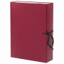 Короб архивный А4 (240х330 мм), 70 мм, 2 завязки, бумвинил, до 600 листов, бордовый, BRAUBERG, 122036 - Короба архивные