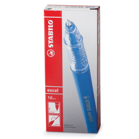 Ручка шариковая STABILO "Excel", СИНЯЯ, корпус синий, узел 0,7 мм, линия письма 0,38 мм, 828/41F - Ручки шариковые неавтоматические