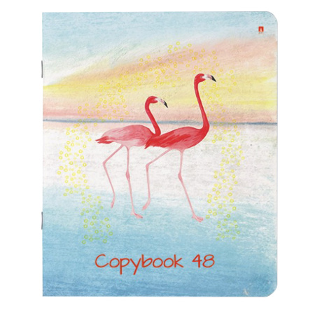 Тетрадь А5 48 л. АЛЬТ скоба, клетка, Soft Touch, фольга, "ФЛАМИНГО" (5 видов), 7-48-730 - Тетради 40-48 листов