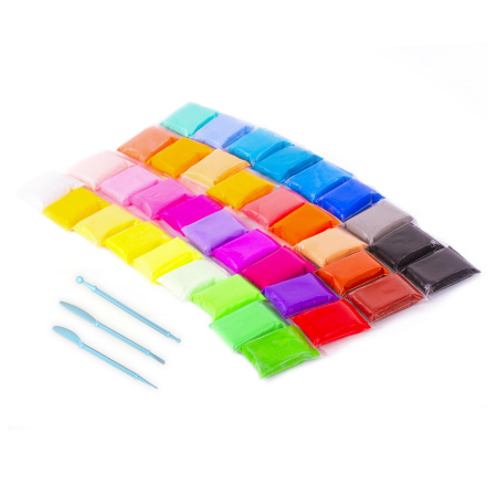 Пластилин супер лёгкий воздушный застывающий 36 цветов, 360 г, 3 стека, ЮНЛАНДИЯ, 105907 - Пластилин