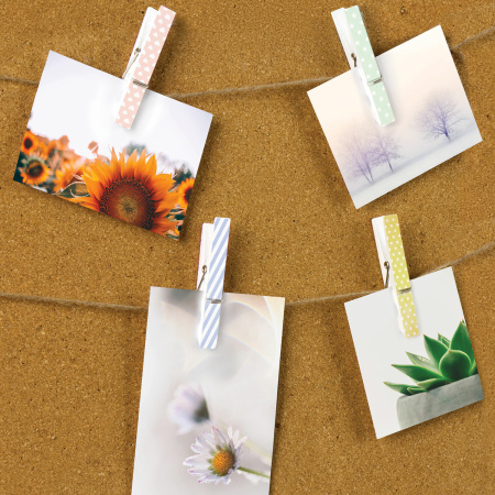 Прищепки декоративные "Пастельные тона", 5 штук, 7,2 см, ассорти, ОСТРОВ СОКРОВИЩ, 662677 - Прищепки для творчества