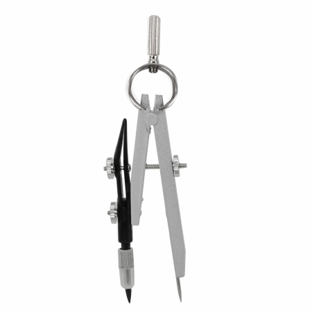 Готовальня BRAUBERG "Architect", 8 предметов: циркуль + кронциркуль, вставки + держатель, отвёртка, точилка, грифель, 210659 - Циркули и готовальни