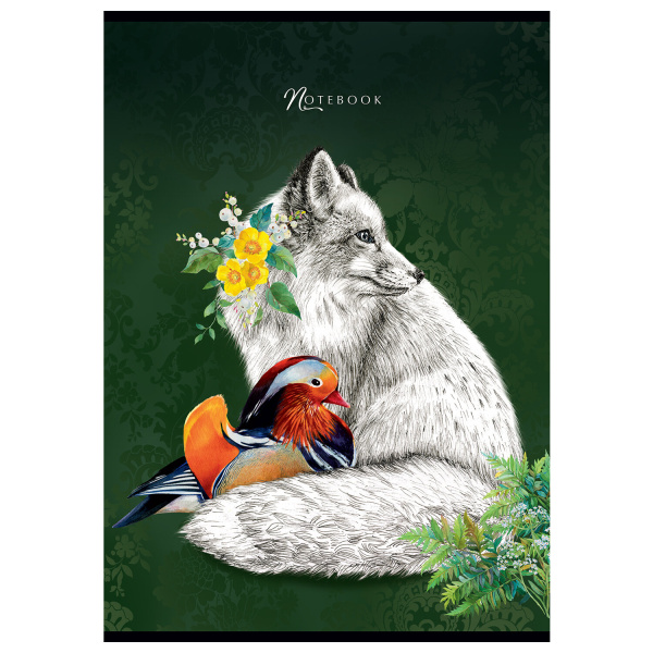 Тетрадь А4, 80 л., ПЗБМ, скоба, клетка, фольга, конгрев, TWIN лак, "Во сне и наяву" (3 вида), 027040 - Тетради формата А4