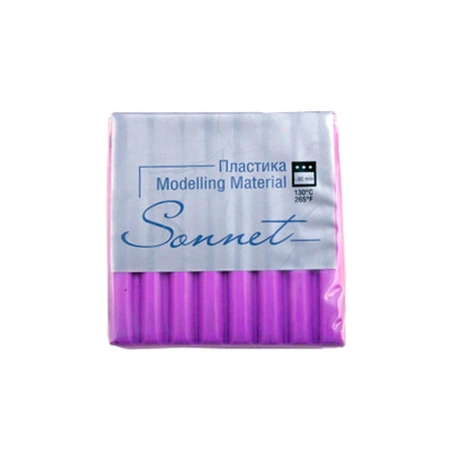 Полимерная глина (пластика) "Сонет" цвет флуоресцентный фиолетовый брус 56 г