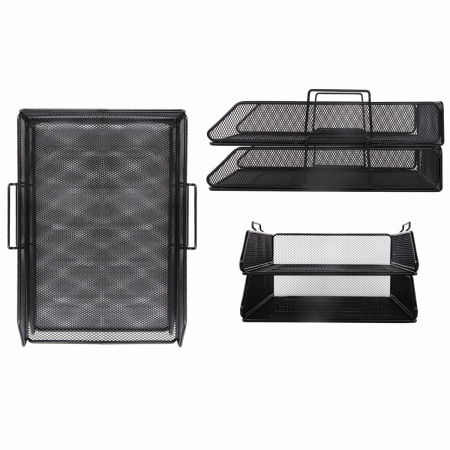 Настольный набор из металла BRAUBERG "Germanium", 7 предметов, черный, 231962 - Настольные наборы из металла