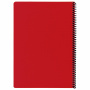 Тетрадь А4, 80 листов, BRAUBERG "Metropolis", спираль пластиковая, клетка, обложка пластик, КРАСНЫЙ, 403391 - Тетради формата А4