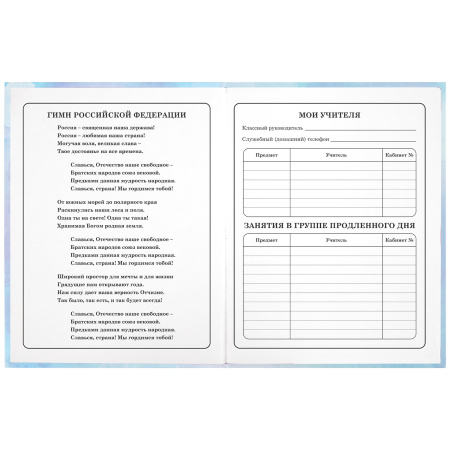 Дневник 1-4 класс 48 л., твердый, ЮНЛАНДИЯ, блестки, с подсказом, "Фея", 106608 - Дневники для младших классов